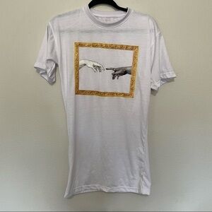 Okito from thought to Finish long line graphic tee shirt sz.S mens streetwear